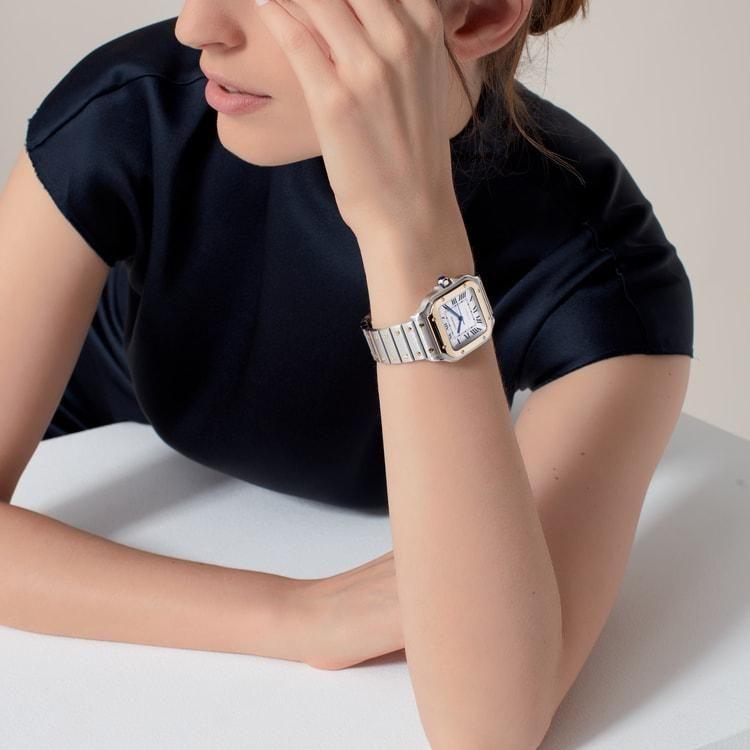 Montre Cartier - Santos Silver/Gold
