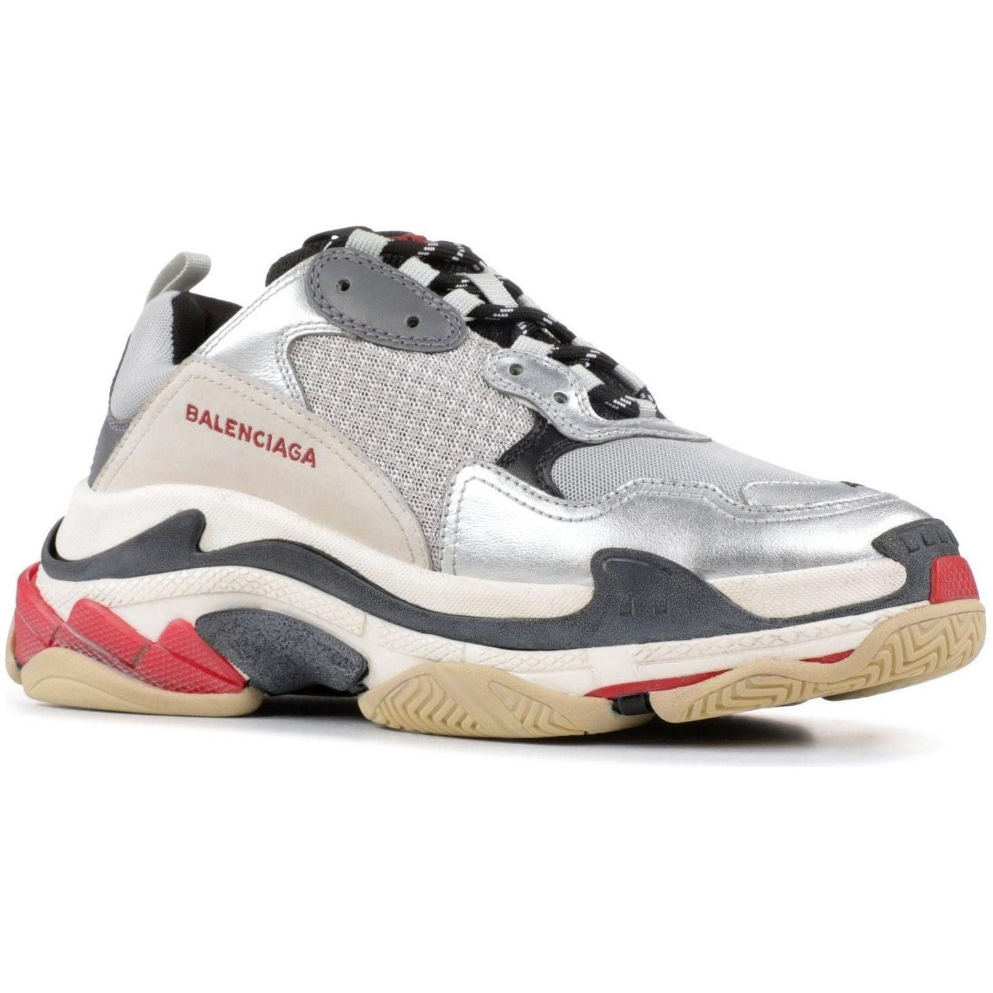 Balen*ciaga Triple-S "Silver/Red"
