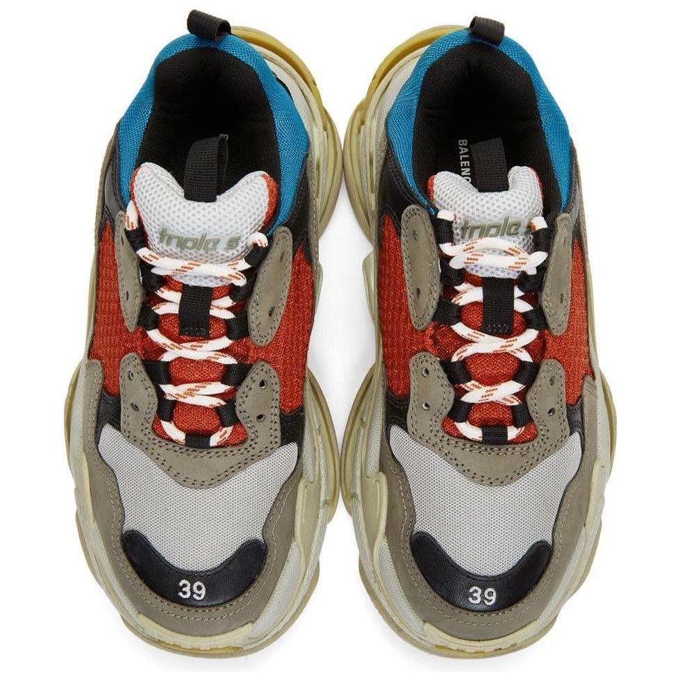 Balen*ciaga Triple-S "Grey/Red/Blue"